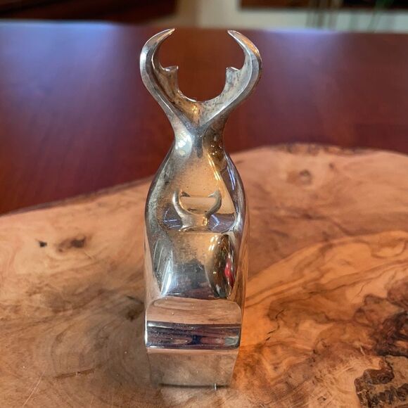 Dansk Silver Plate Reindeer Paperweight / Figurine - Picture 4 of 5